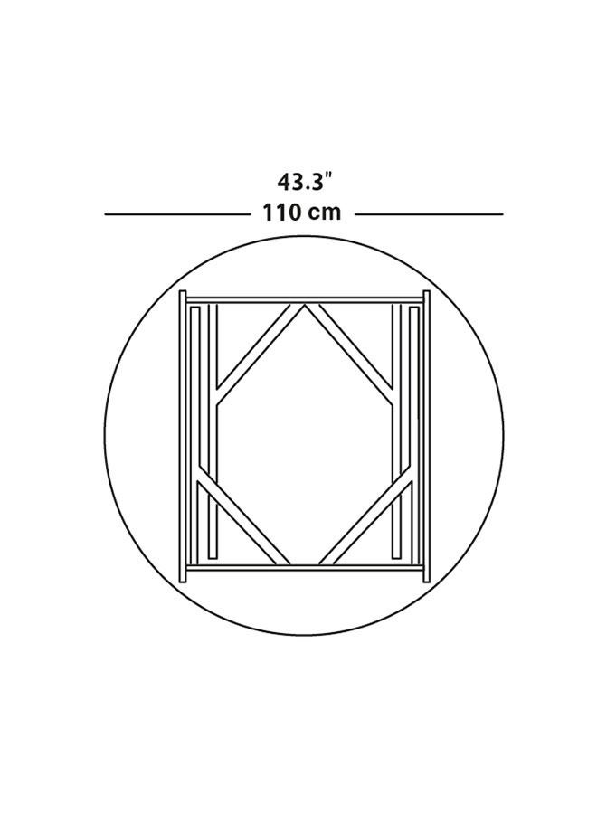 منترا ترابيزة بلاستيك مستديرة هيكل معدن قابل للطي تعبئة C110 - Image 4